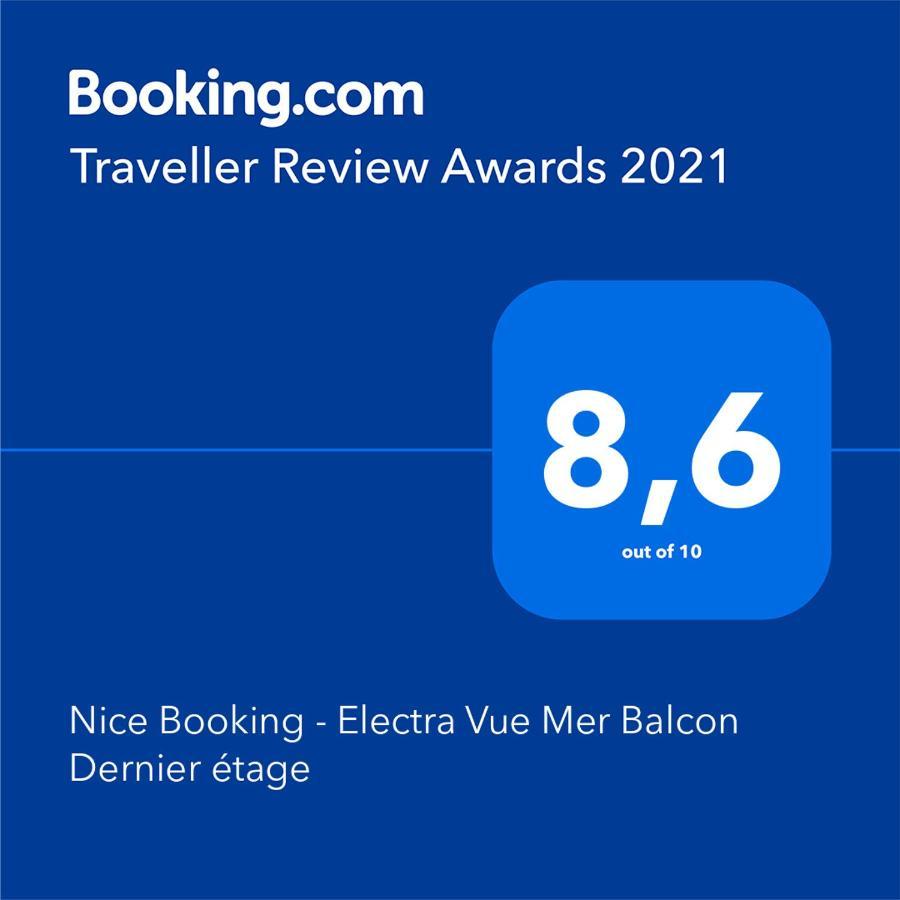 Nice Booking - Electra Vue Mer Balcon Dernier Etage Exteriör bild